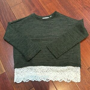 Dark olive green long sleeve shirt for 4y